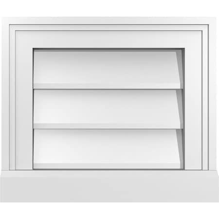 Ekena Millwork Vertical Surface Mount PVC Gable Vent w/ 2"W x 2"H , Brickmould Sill Frame, 14"W x 12"H GVPVE14X1203SN